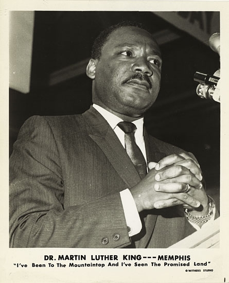 (CIVIL RIGHTS--MARTIN LUTHER KING, JR.) WITHERS, ERNEST. Three Photos, Memphis, April, 1968.